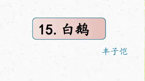 部编版语文四年级下册第15课《白鹅》课件