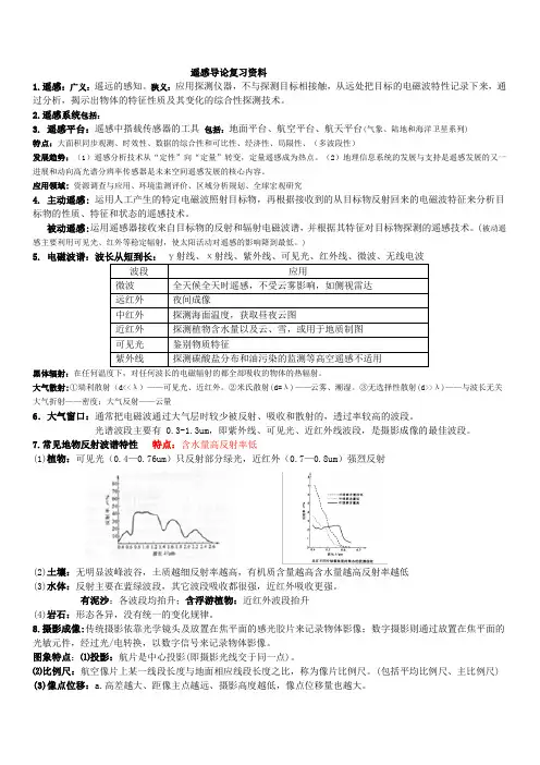 遥感导论期末复习资料_梅新安版2