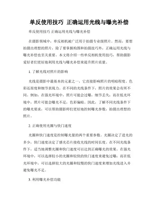  单反使用技巧  正确运用光线与曝光补偿