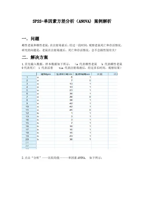 SPSS案例分析