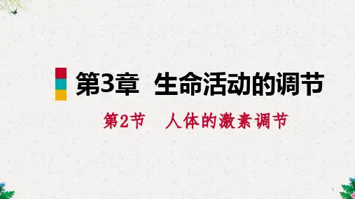 浙教版八年级科学上册同步练习课件：2.2.2胰岛素与血糖含量