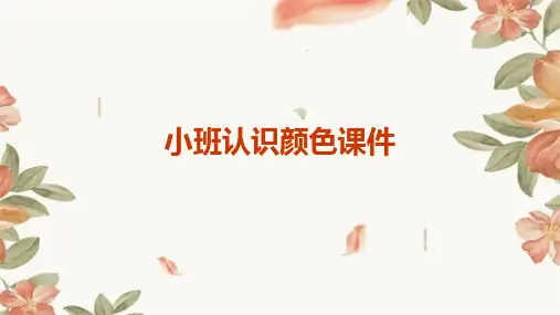 小班认识颜色课件ppt