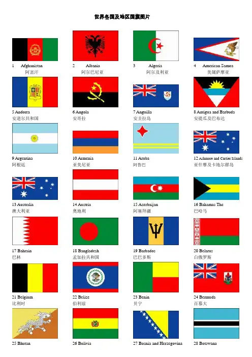 世界各国及地区国旗图片