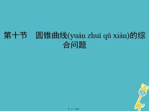 (北京专用)高考数学一轮复习第九章平面解析几何第十节圆锥曲线的综合问题课件理