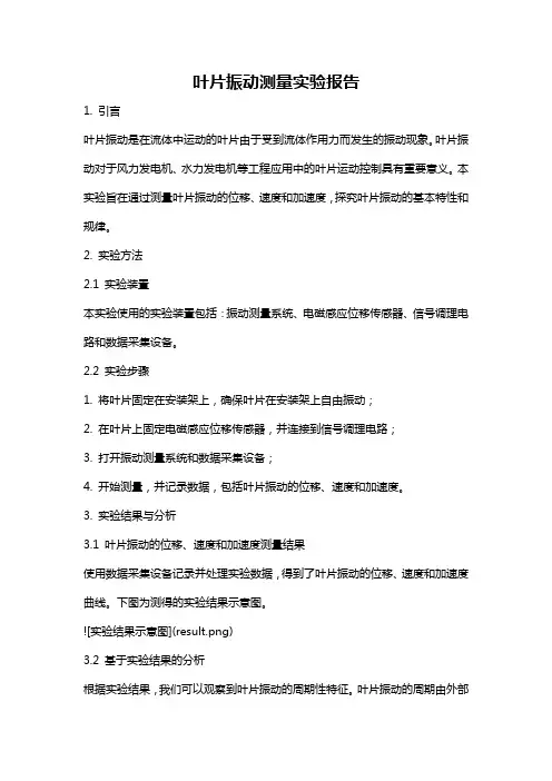 叶片振动测量实验报告