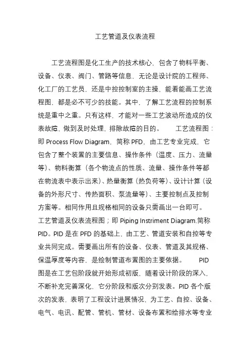 工艺管道及仪表流程资料