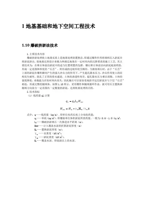 地基基础和地下空间工程新技术10：爆破挤淤法技术