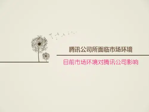 腾讯公司所面临市场环境
