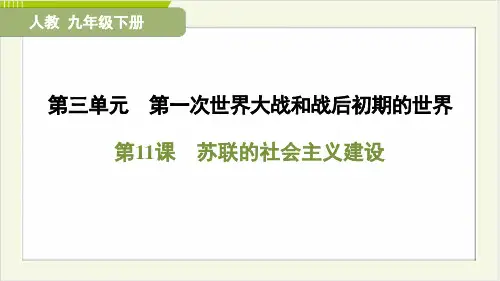 2025年人教版九年级下册历史第三单元第11课苏联的社会主义建设
