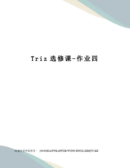 Triz选修课-作业四