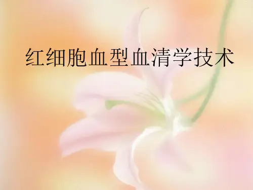 红细胞血型血清学技术