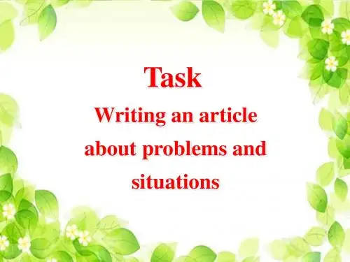 牛津译林版高中英语选修六 Unit2 Task 课件