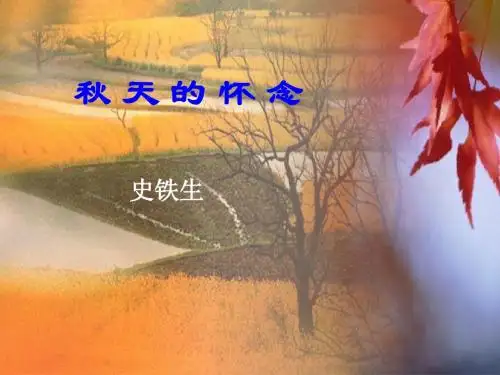 新人教版七年级语文上册2秋天的怀念课件(共27张PPT)