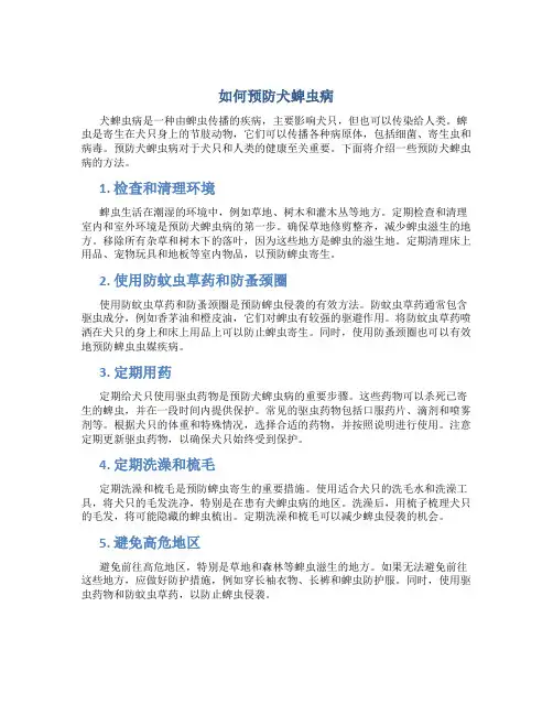 如何预防犬蜱虫病