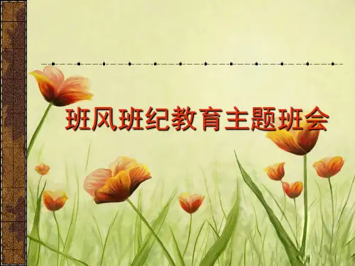 班风班纪主题班会PPT课件