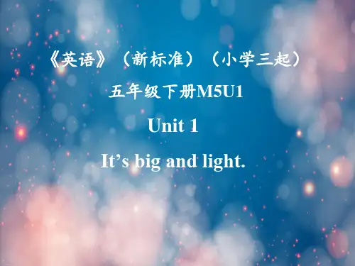 外研版Module5Unit1It'sbigandlight.课件