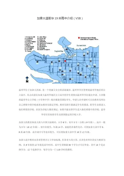 加拿大温哥华19所高中介绍