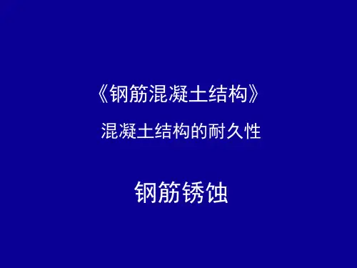 混凝土结构耐久性-钢筋锈蚀