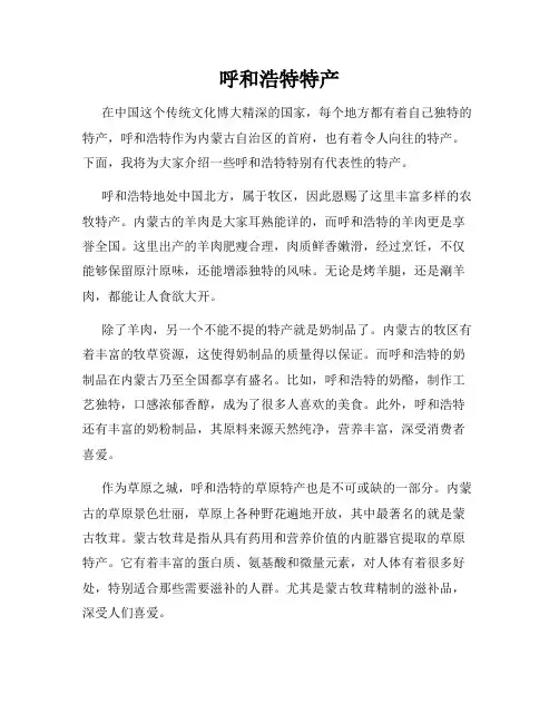 呼和浩特特产