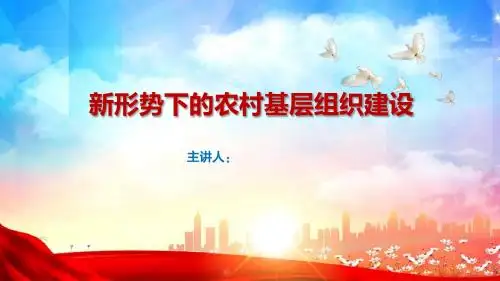 新形势下的农村基层组织建设课件