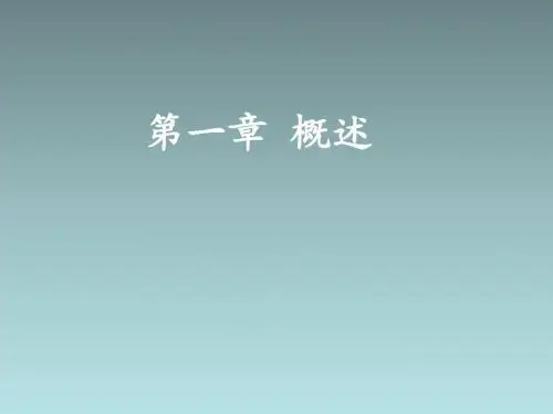 第一章 概述