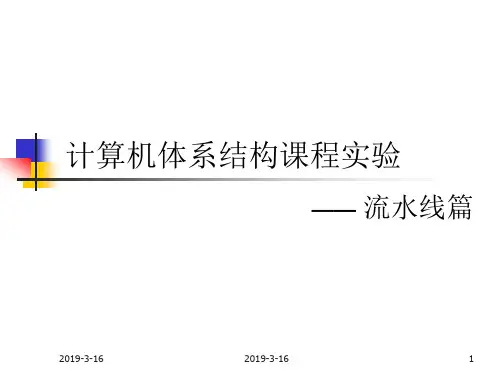 计算机体系结构课程实验