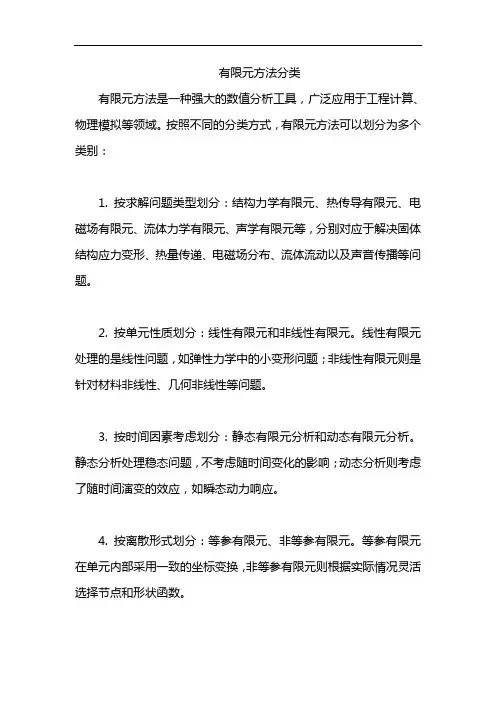 有限元方法分类