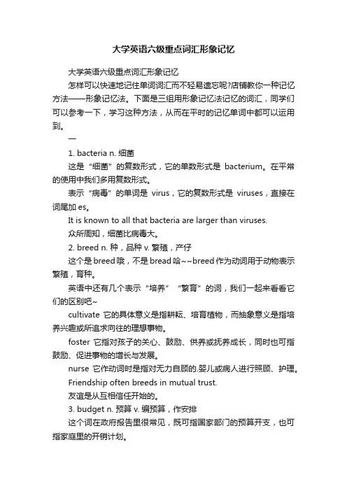 大学英语六级重点词汇形象记忆
