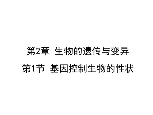 人教版八年级下册生物第7单元第2章生物的遗传与变异PPT课件