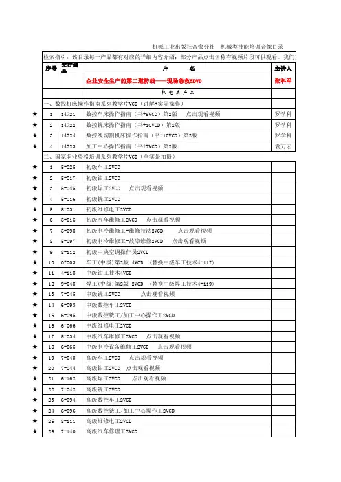 机械类教材目录 (带内容介绍)