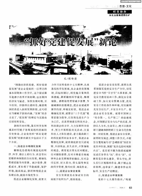 “抓好党建促发展”新论
