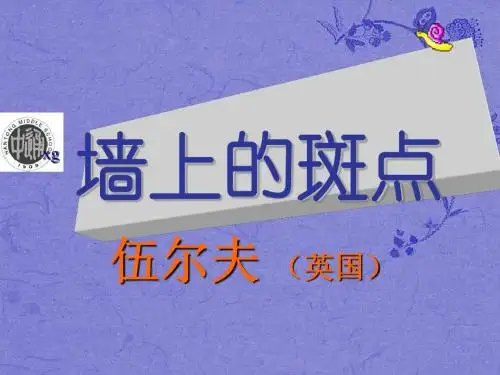 高中语文《墙上的斑点》课件 新人教版选修