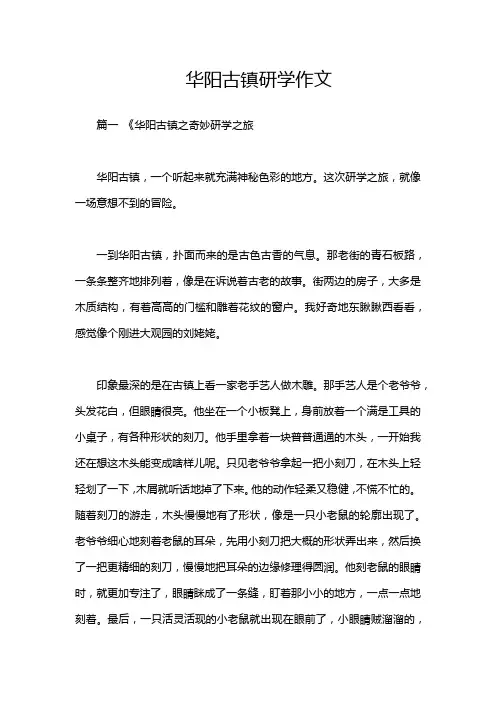 华阳古镇研学作文