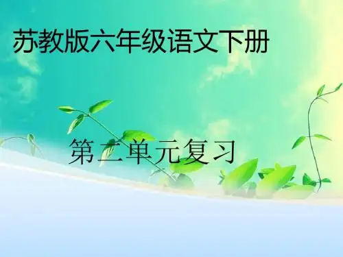 苏教版六年级语文下册第二单元复习.ppt12