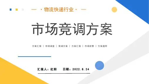 2022物流快递行业市场竞调方案报告PPT模板