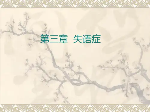 第三节 失语症的治疗