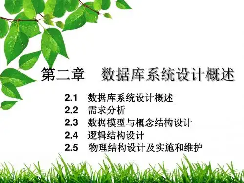 数据库系统设计概述
