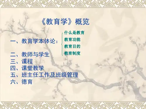 教师招聘考试 教育学辅导 ppt课件