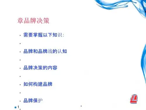 品牌决策培训教材(PPT12张)