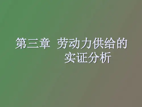 劳动力供给的实证分析Z