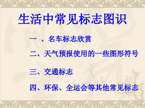 生活中常见标志图识大全(基本能力) 共24页
