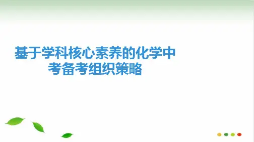 2020年中考化学复习课件：基于学科核心素养的化学中考备考组织策略PPT40【完美课件】