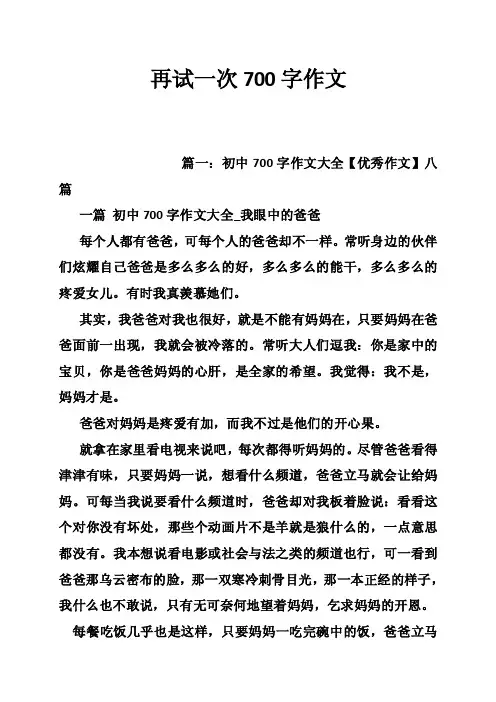 再试一次700字作文