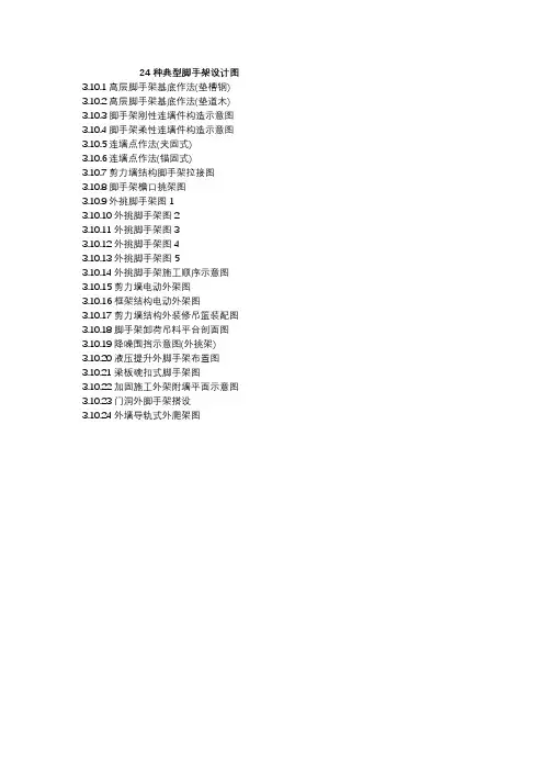 24种典型脚手架设计图