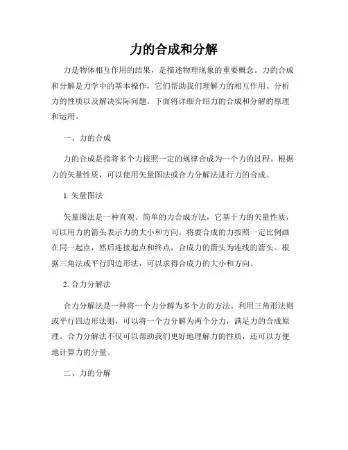 力的合成和分解
