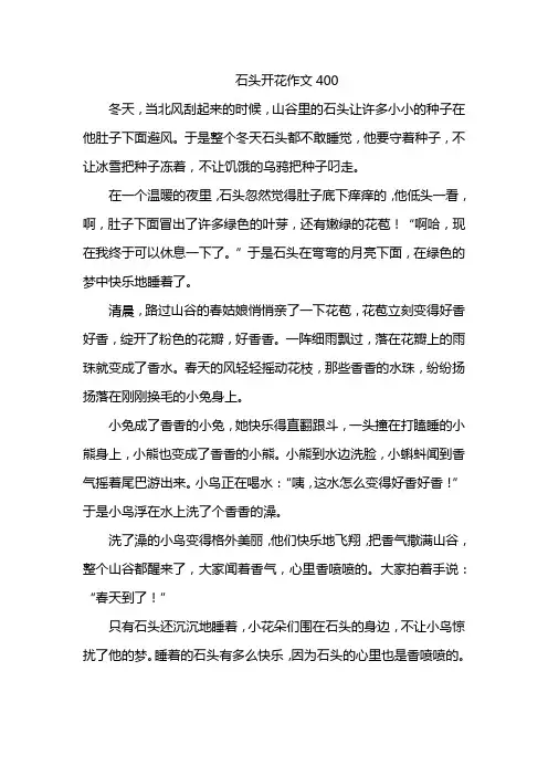 石头开花作文400