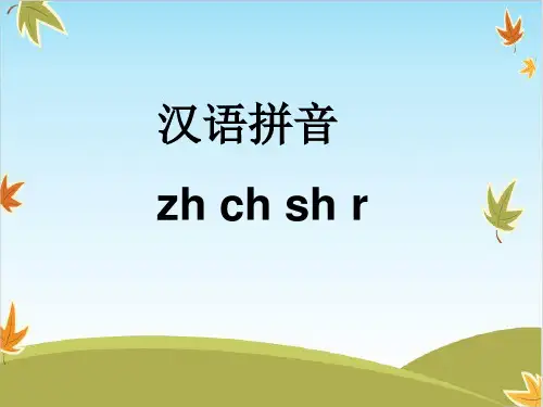 一年级上册语文ppt课件汉语拼音zhchshr (部编版)