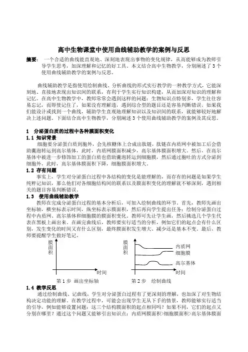 高中生物课堂中运用曲线辅助教学的案例与反思