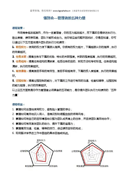 《懂到会—管理者的五种力量》