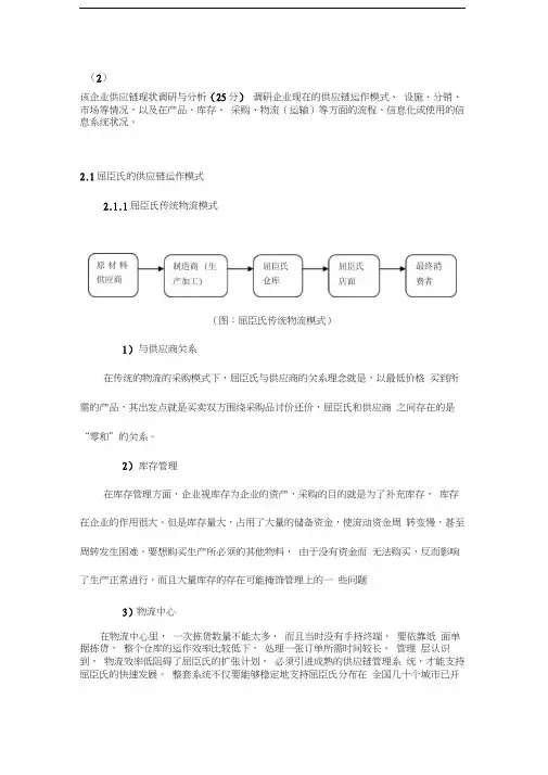 屈臣氏供应链现状调研与分析